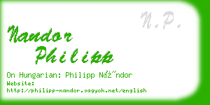 nandor philipp business card